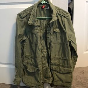 Olive green utility jacket